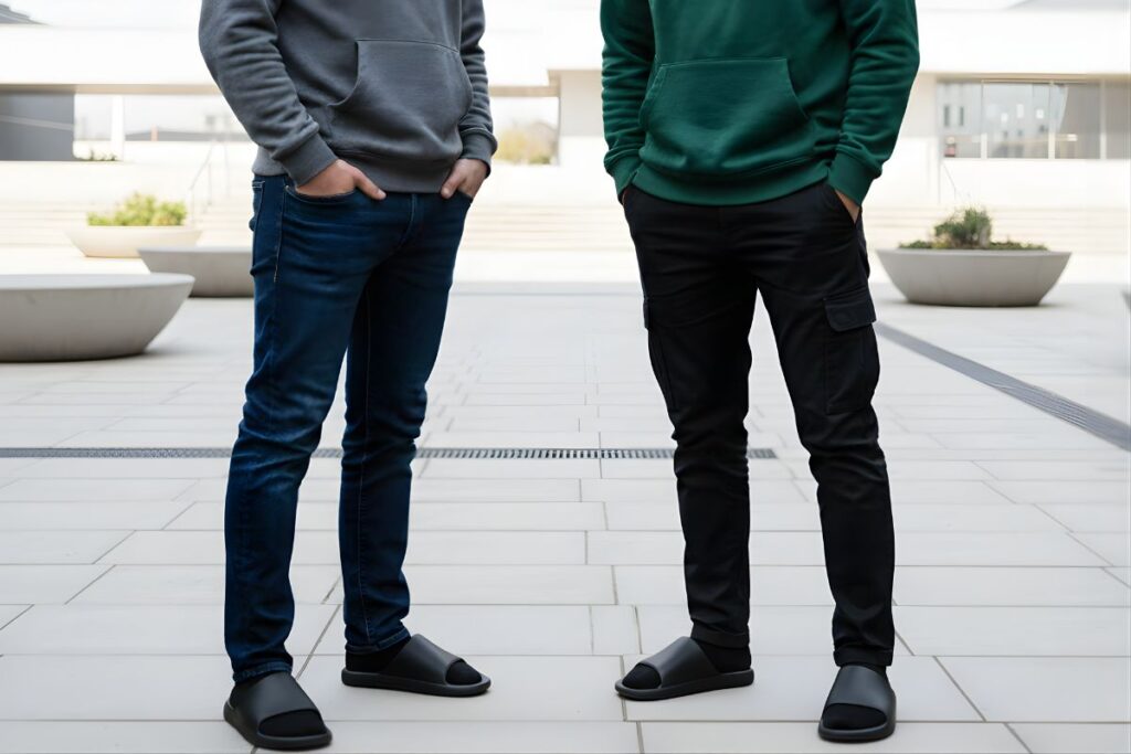How to Style Men’s Slippers Without Looking Lazy | Smart Casual Guide jeans