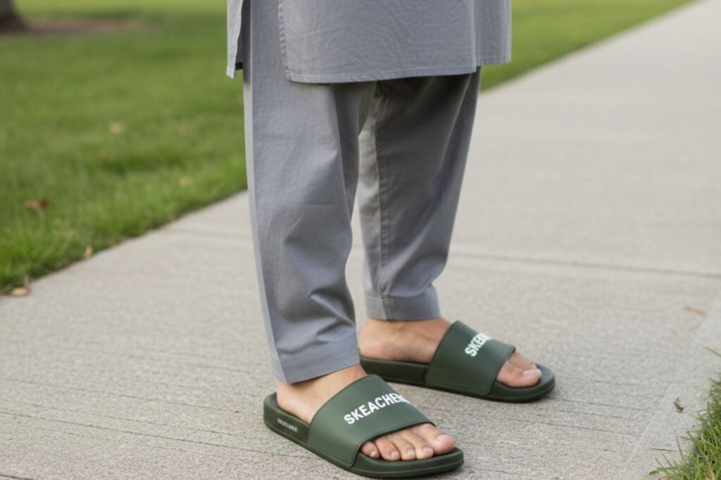 How to Style Men’s Slippers Without Looking Lazy | Smart Casual Guide Slippers with shlwar kamez and daily wear